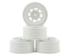 DERDS4AW  White Speedway SC Dirt Oval Wheels (4) (+3mm Offset)