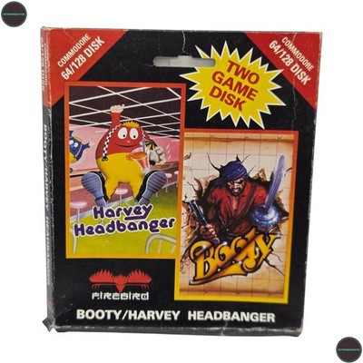 Firebird Two Game Disk Heavey Headbanger / Booty Commodore 64 C64 Disk Spiel