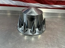 Chrome Hub Cover Kit Semi Truck Wheel Axle Cover 33mm Lug Rear Spiked