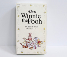 Disney Winnie The Pooh 3 Pack Novelty Women's Crew Socks Size 4-10 Multicolors