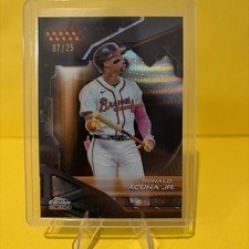 2026 Topps Chrome Black Baseball #3 Ronald Acuna Jr Orange /25