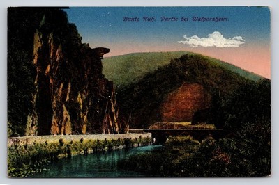 Vintage German Postcard Bunte Kuh near Walporzheim Scenic View