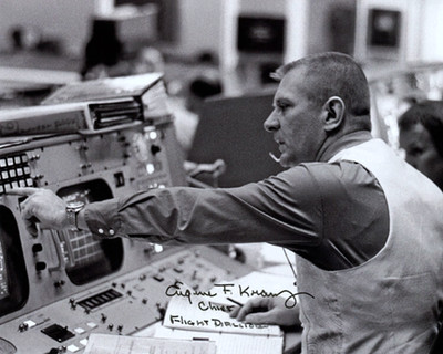 EUGENE GENE KRANZ SIGNED REPRINT APOLLO FLIGHT DIRECTOR AUTOGRAPH 8''x10'' Photo