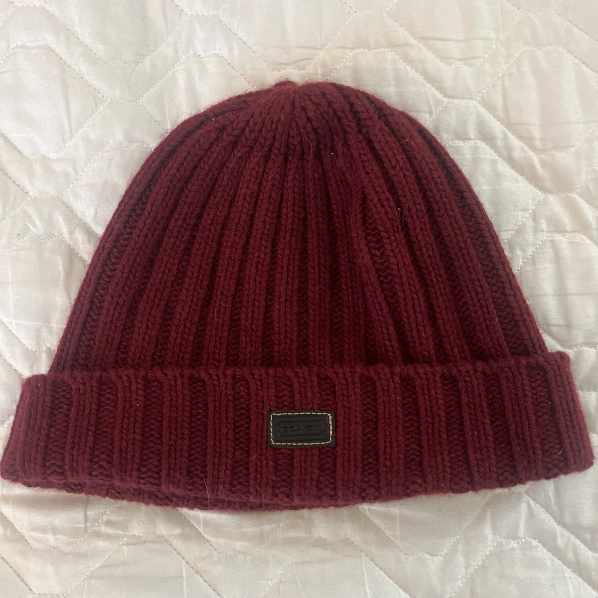 Coach Knit Hat - NWT - Red One Size W/Gift Box Coach Red One Size Hats for Women for sale | eBay main image 4