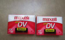 2 Maxell Mini DV M60SE 60 Min SP 60 Min LP Video Cassette Tapes New/Sealed