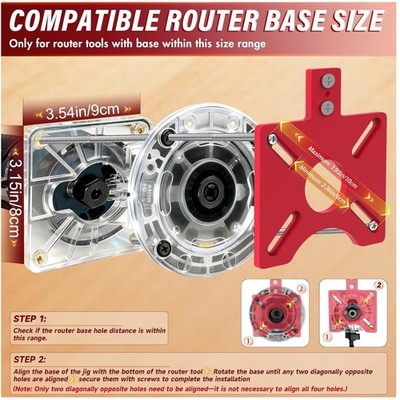 Groove Bracket Router Jig - Adjustable Circle Cutting Tool
