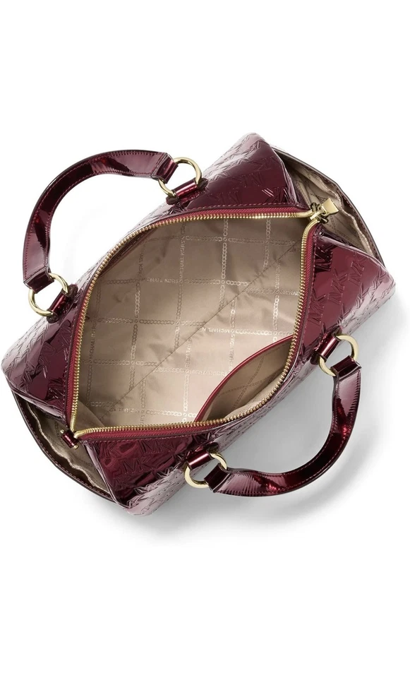 Bolso Cartera Michael Kors Mason Mediano de Lona en Rojo Profundo Foto 4 de 4