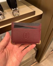 Cartier Must de Cartier Red Leather Card Holder 6CC Wallet Luxury - NIB