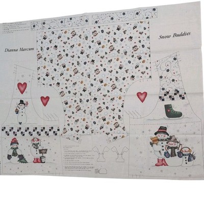 Marcus Brothers Textiles Snowbuddies Vest panel cotton  XS-S-M-L snowmen hearts