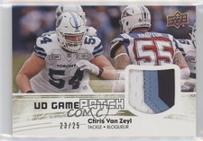 2018 Upper Deck CFL UD Game Jersey Patch 23/25 Chris Van Zeyl #GJ-VZ Patch i9i