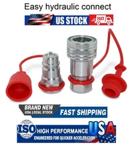1 Sets 1/2" Ag Hydraulic Quick Connect Couplers Couplings, Poppet Pioneer Style