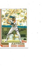 1982 TOPPS ASTROS OF CESAR CEDENO