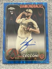 2024 Topps Chrome - Auto Slade Cecconi #RA-SCE Blue RayWave Refractor /150 ( RC)