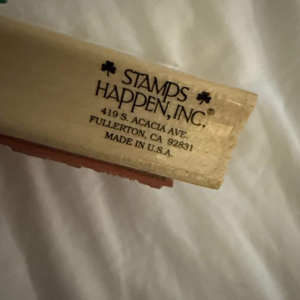 Estampillas Happen Madera Goma Invierno Déjalo Nieve Muñeco de Nieve Estampilla Morgan 80182 EE. UU. VT Foto 4 de 4