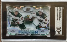 2022-23 Upper Deck Clear Cut Foundation Kirill Kaprizov Matt Boldy SGC 10