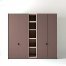 On-Trend Wardrobes, Luxury Slimline Shaker Fitted Wardrobe Kit, 2.4m BLUSH PINK