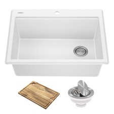 Kraus KGTW12-28 Bellucci 28" Drop In Single Basin Granite - White