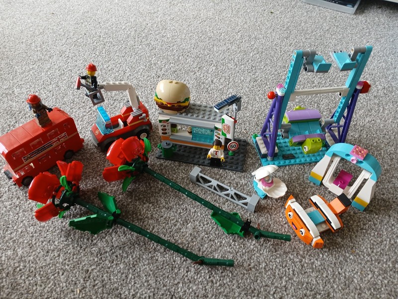 Random Lego Sets. No Instructions. 3 Mini Figures.