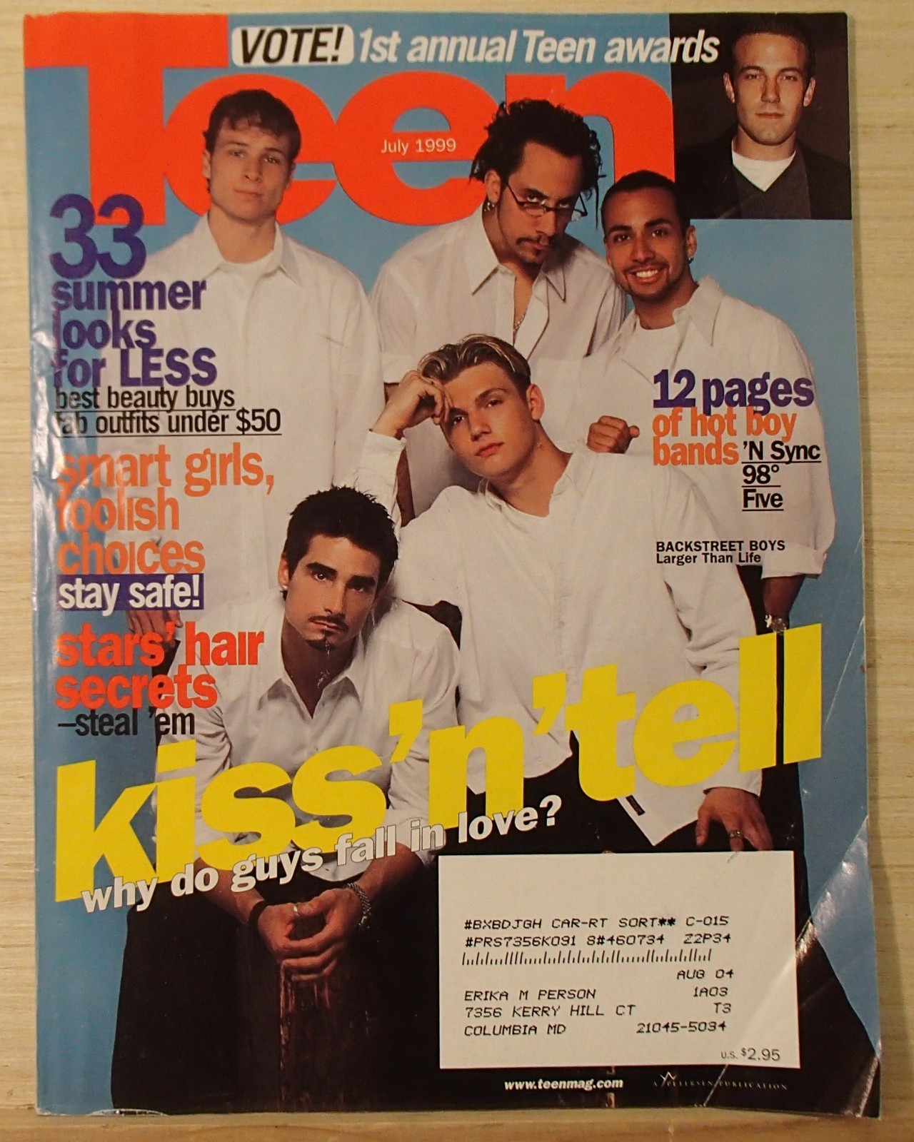 Teen Magazine July 1999 - Backstreet Boys - Boy Bands Y2K