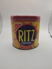 VINTAGE 1977 NABISCO RITZ CRACKER COLLECTIBLE TIN 13 OZ. ENGLISH & SPANISH PRINT
