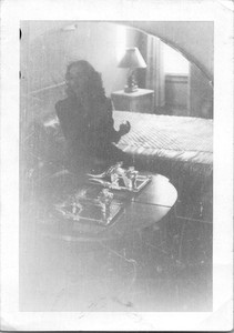 Vintage Original Photo Woman Mirror Reflection Bedroom Scene 1910s 1920s