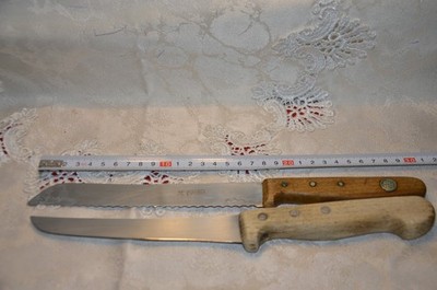 Vintage Zwilling J.A. Henckels Friodur Brotmesser+ Güde messer