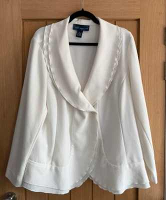Off White Occasion Jacke Gr. 1XL - Susan Graver