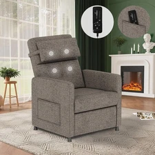 Electric Recliner Chair Living Room Power Recliner Adjustable with Side Pockets