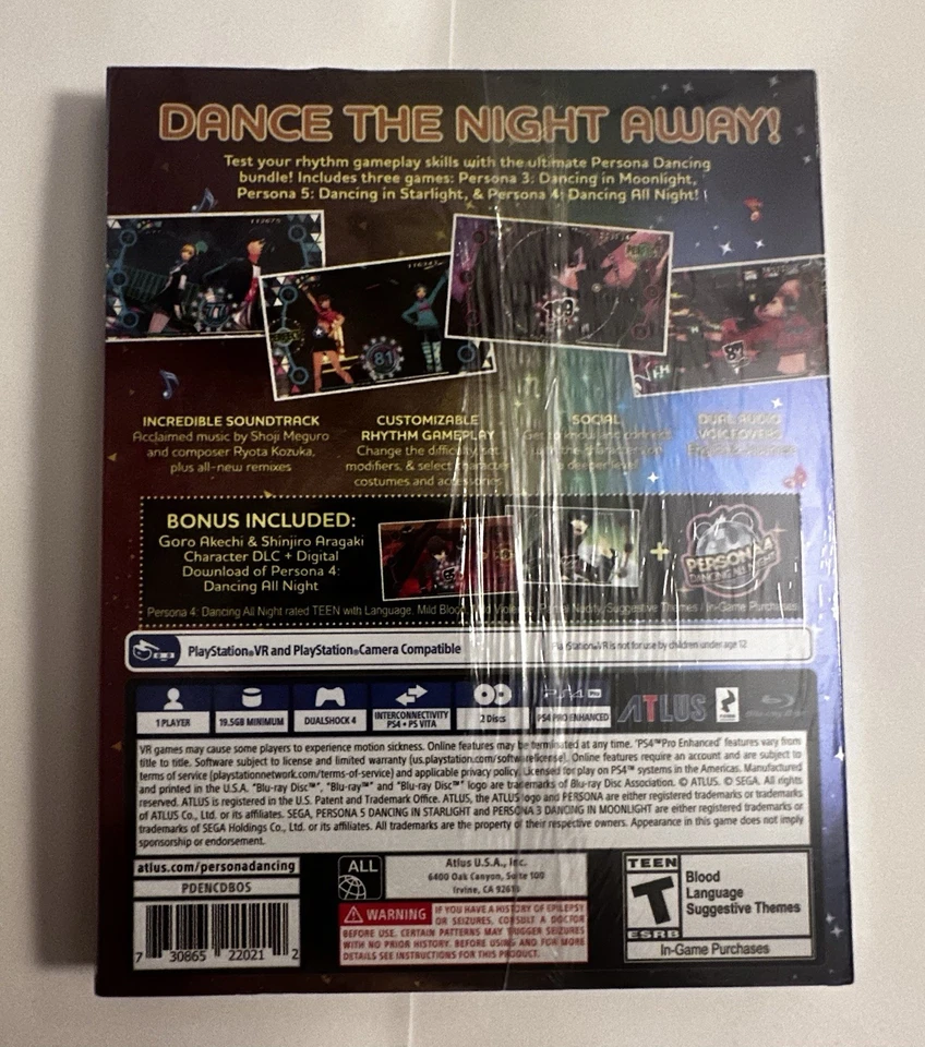 Persona Dancing: Endless Night Collection (Persona 3, 4 & 5) PS4 NEW SEALED - Image 2 of 4