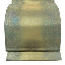 Japanese Silk Fukuro obi Mugwort color Geometry Foil Excellent Gold coloring 647