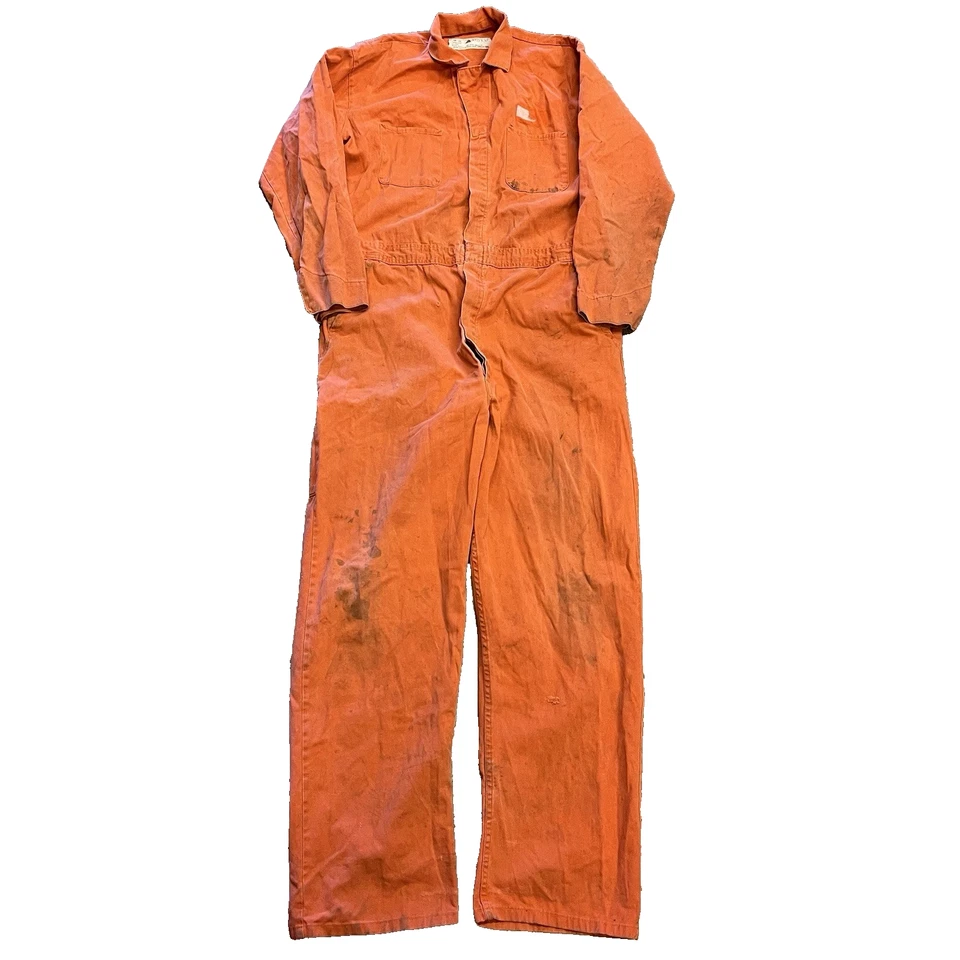 КРАСНЫЙ ОРАНЖЕВЫЙ КОМБИНЕЗОН KAPP РАБОЧАЯ ОДЕЖДА ИНДИВИДУАЛЬНЫЙ ОТДЕЛ ИСПРАВЛЕНИЙ ТЮРЕМНЫЙ КОСТЮМ 48 (38) - Изображение 2 из 4