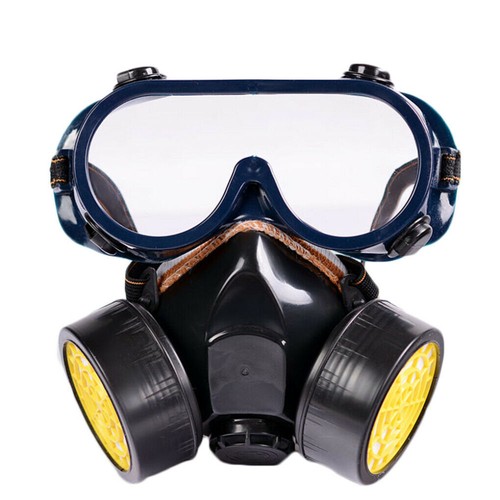Atemschutz Vollmaske Gasmaske Staubmaske Lackiermaske Mit Filter & Schutzbrille