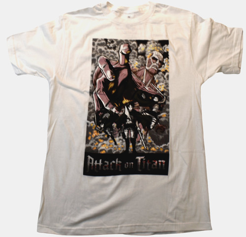 Ripple Junction Attack On Titan Season 2 Mens Manga Anime White Shirt New XL