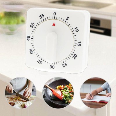 Egg Square Shaped Kitchen CookingTimer 60 Minute Count Down Mechanical Alarm DE