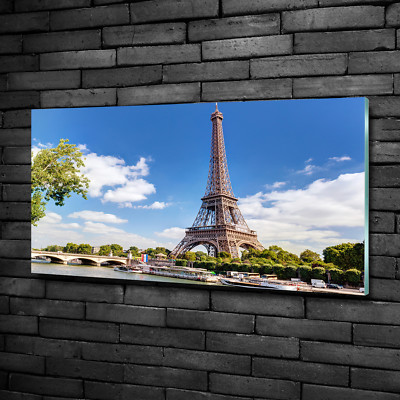 Glas-Bild Wandbilder Druck auf Glas 100x50 Sehenswürdigkeiten Eiffelturm Paris