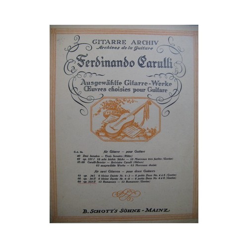 Carulli Ferdinando 12 Romanzen Op 333 II Gitarre