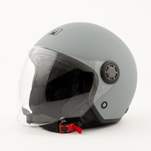 Casco Moto Scooter MPH Helmet demi jet Grigio Opaco Doppia Visiera Fumè  Parasole | eBay