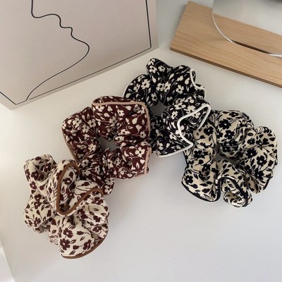 Lovely Corduroy Daisy Flowers Scrunchie Soft Hand washable Best gift for her