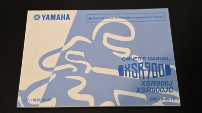 2018 Yamaha XSR 900 OEM Owner's Manual - NEW & ORIGINAL 