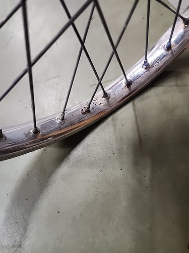 1985 PUCH MOPED MAXI MAGNUM ETC D1.10 x17" CHROME FRONT RIM CHEAP PARTS L$$K - Picture 18 of 24