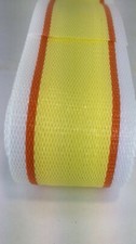 Wellington Lawn chair webbing 72ft 2 1/4in 2.4 actual mostly YELLOW w/stripes