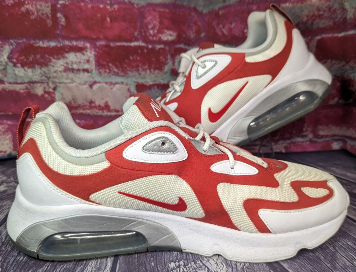 Nike Air Max 200 White University Red AQ2568 Running Gym Training