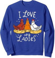 Chicken Chicks Eggs Farmer Funny Gift Unisex Crewneck Sweatshirt