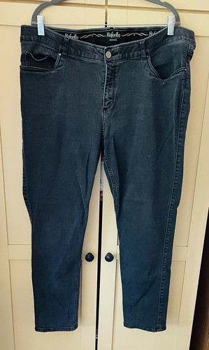 Rafaella Black Denim Long Stretch Jeans Plus Size 20W | eBay