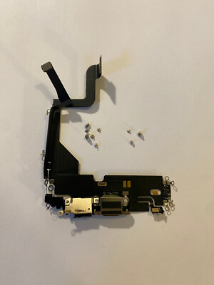 Apple iPhone 13 pro original oem Charging Port microphone Flex Gold