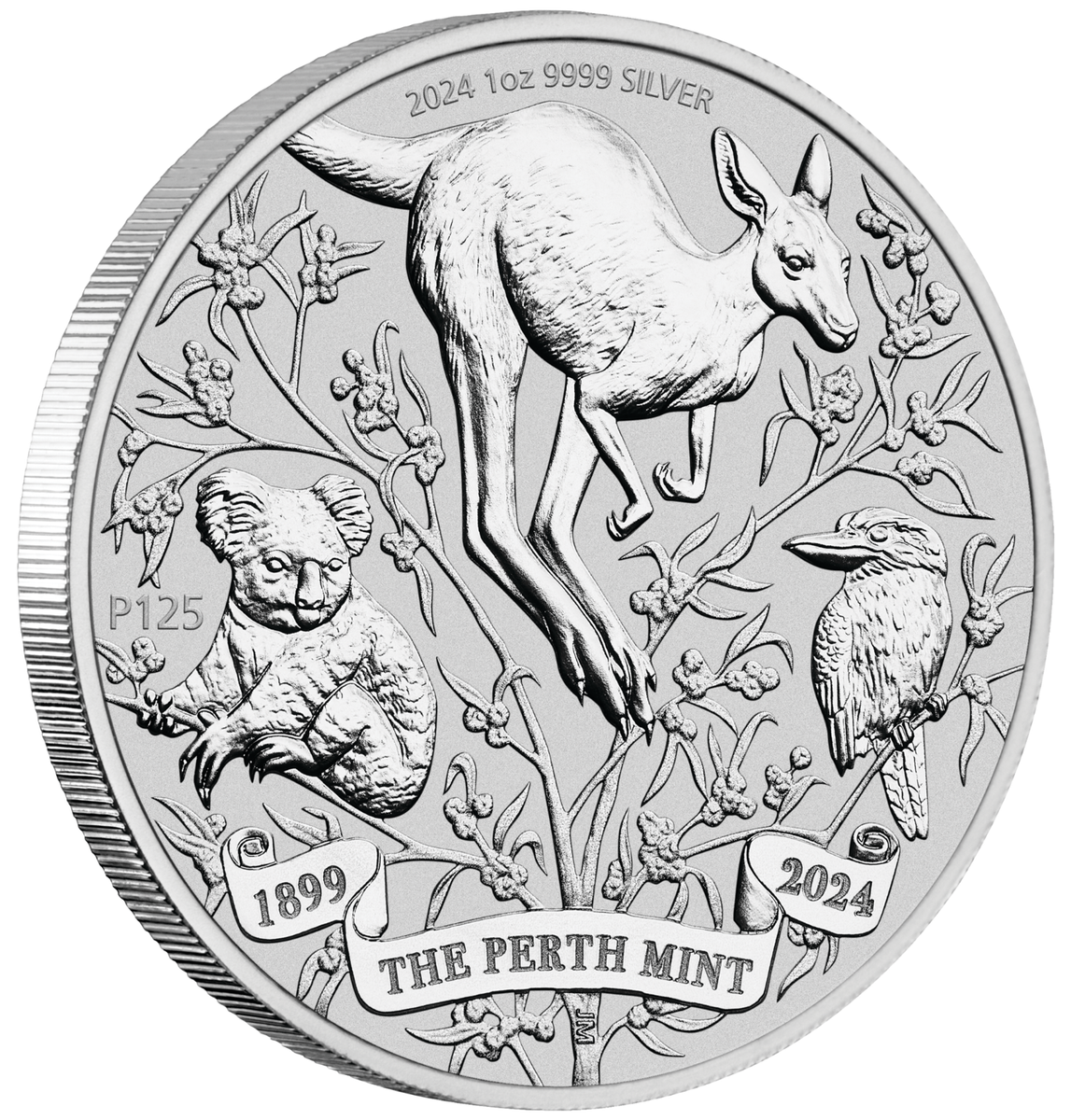 オーストラリア　the perth mint 　記念 THE PERTH MINT'S 125TH ANNIVERSARY 2024 1oz SILVER Mint State $1