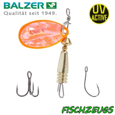 Balzer Colonel Perlmutt Spinner UV Hakenwechsel System 7 Farben Einzelhaken