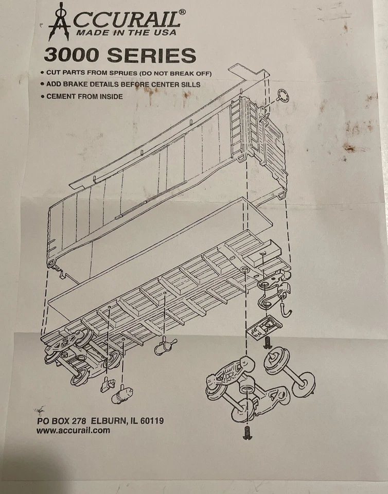 Accurail #3609 HO Scale NP DBL DR Steel Box Car North Pacific 38472 Unassembled - Image 2 of 4
