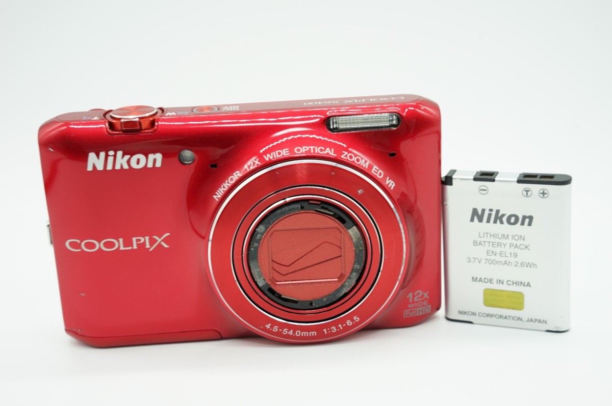 【美品】ニコン　nikon COOLPIX S6400 レッド Nikon COOLPIX S6400 Red Compact Digital Camera from Japan
