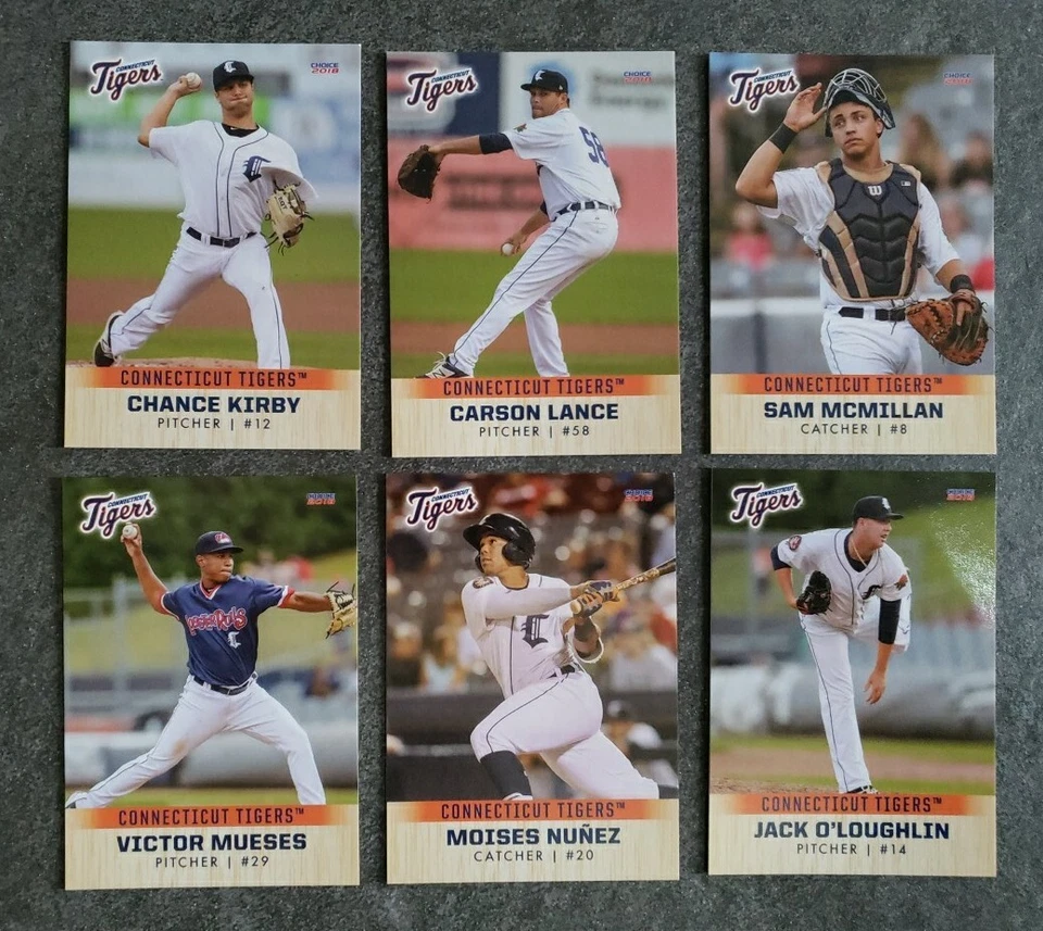2018 Connecticut Tigers SINGLE CARDS from Team Card Set - CHOOSE YOUR PLAYER - Image 4 of 4